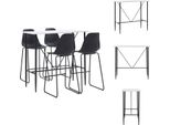 Vidaxl Set Da Bar 5 Pezzi In Plastica Nero - Gruppi Da Pranzo