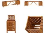 Vidaxl Panca Da Giardino Con 2 Fioriere 150×30×40 Cm In Legno Massiccio Di Acacia - Panca Da Giardino - Panca Da Giardino - Panca Da Esterno - Panche Da Esterno