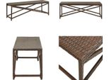 Vidaxl Panca Da Giardino 120 Cm In Poly Rattan Marrone - Panca Da Giardino - Panca Da Giardino - Panca Da Terrazzo - Panche Da Terrazzo