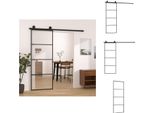 Vidaxl Porta Scorrevole Con Ferramenta 76X205 Cm Esg Vetro E Alluminio - Porte D'ingresso