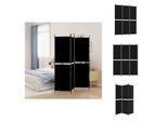 Vidaxl Paravento 3 Pezzi Nero 150X200 Cm Tessuto - Divisorio Per Ambienti
