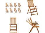 Vidaxl Sedie Da Giardino Pieghevoli 8 Pz. Legno Massiccio Di Acacia - Sedia Da Giardino - Sedie Da Giardino - Sedia - Sedie