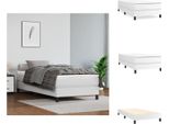 Vidaxl Letto A Molle Bianche 90X190 Cm In Pelle Finta - Letti & Strutture Letto