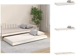 Vidaxl Letto In Legno Massiccio Bianco 75X190 Cm Pino - Letti E Strutture Letto