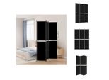 Vidaxl Paravento 3 Pezzi Nero 150X220 Cm Tessuto - Divisorio Per Ambienti