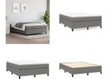 Vidaxl Letto Boxspring Grigio Scuro 140X190 Cm In Tessuto - Letto Boxspring - Boxspringbetten - Bett - SchlafzimmermöBel