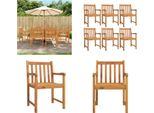 Vidaxl Sedie Da Giardino 6 Pezzi 56X55,5X90 Cm In Legno Massiccio Di Acacia - Sedia Da Giardino - Sedie Da Giardino - Sedia Da Esterno - Sedia Da Patio
