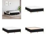 Vidaxl Struttura Letto Nera 140X190 Cm In Tessuto - Struttura Letto - Cornici Letto - Struttura Letto - Letto