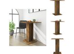 Vidaxl Tavolo Da Bistrot Rovere Fumé 60X60X75 Cm Materiale A Base Di Legno - Tavoli Da Pranzo