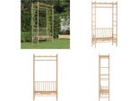 Vidaxl Panca Da Giardino Con Pergola 116 Cm In Bambù - Panca Da Giardino Con Pergola - Panca Da Giardino Con Pergola - Panca - Panca Da Esterno