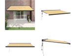 Vidaxl Tenda Da Sole Retrattile Gialla E Bianca 4,5X3 M In Tessuto E Alluminio - Tenda Da Sole - Tende Da Sole - Tenda Da Sole Retrattile - Tenda Da Sole Retrattile