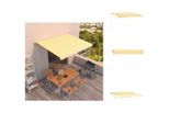 Vidaxl Tenda Da Sole A Scomparsa Automatica 450X300 Cm Giallo E Bianco - Tende Da Sole