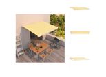 Vidaxl Tenda Da Sole Manuale A Scomparsa 450X300 Cm Giallo E Bianco - Tende Da Sole