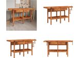 Vidaxl Banco Da Lavoro Con Cassetti Morse 162X62X83 Cm In Legno Di Acacia - Banco Da Lavoro - Banchi Da Lavoro - Tavolo Da Lavoro - Postazione Di Lavoro