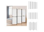 Vidaxl Paravento 5 Pezzi Bianco 250X200 Cm Tessuto - Divisorio Per Ambienti