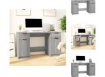 Vidaxl Scrivania Con Mobile Laterale Grigio Sonoma In Legno - Scrivanie