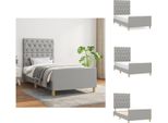 Vidaxl Struttura Letto Con Testiera In Tessuto Grigio Chiaro 80X200 Cm - Letti E Strutture Letto