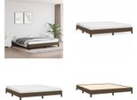 Vidaxl Struttura Letto In Tessuto Marrone Scuro 160X200 Cm - Struttura Letto - Cornici Letto - Struttura Letto - Letto