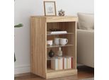 Maison Exclusive - Credenza Con Luci Led Rovere Sonoma 41X37X67 Cm