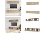 Vidaxl Set Di Mobili Tv 5 Pezzi In Legno Di Quercia Sonoma - Set Di Mobili Tv - Mobile Tv - Mobile Tv - Porta Tv