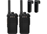 Retevis RB637 Radio, Walkie Talkie Bluetooth, Auricolare Bluetooth, Copia Senza Fili, Type-C, Walkie Talkie Ricaricabile A Lunga Distanza Per Il Ciclismo (Nero, 2 Pezzi)