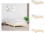 Vidaxl Struttura Letto Crema 90X200 Cm In Tessuto - Letti E Strutture Letto