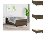 Vidaxl Letto A Molle Insacchettate Marrone Scuro 80X200 Cm In Tessuto - Letti & Strutture Letto