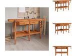 Vidaxl Banco Da Lavoro Con Cassetti Morse 162X62X83 Cm In Legno Di Acacia - Banchi Da Lavoro