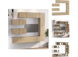 Vidaxl Set Di Mobili Tv 7 Pezzi In Legno Di Quercia Sonoma - Mobili Tv
