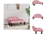 Vidaxl Letto Per Cani Rosa 70X52X30 Cm In Velluto - Letti Per Cani