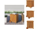 Vidaxl Cassapanca Da Giardino Con Rotelle 60X50X58 Cm In Legno Massiccio Di Acacia - Cassette Da Giardino
