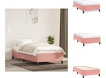 Vidaxl Struttura Letto Rosa 90X200 Cm In Velluto - Letti E Strutture Letto