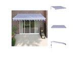 Vidaxl Tenda Da Sole Elettrica A Manovella Blu E Bianca 3,5X2,5 M - Tende Da Sole