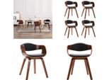 Vidaxl Sedie Da Pranzo 4 Pz. Bentwood E Pelle Finta - Sedia Da Sala Da Pranzo - Sedie Da Sala Da Pranzo - Sedia Da Cucina - Sedie Da Cucina