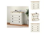 Vidaxl Cassettiera Vigo Bianco 80X40X76 Cm Pino Massiccio - Cassettiere