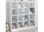 Vidaxl Libreria Con Ante Bianco 136X37X142 Cm Materiale A Base Di Legno