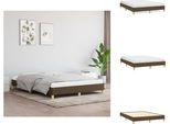 Vidaxl Struttura Letto In Tessuto Marrone Scuro 160X200 Cm - Letti E Strutture Letto