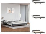 Vidaxl Struttura Letto Con Testiera Grigia 160X200 Cm In Pelle Finta - Letti E Strutture Letto