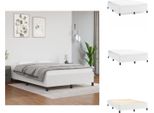 Vidaxl Struttura Letto Bianca 140X200 Cm In Similcuoio - Letti E Strutture Letto