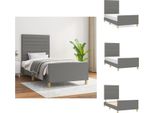 Vidaxl Struttura Letto Con Testiera In Tessuto Grigio Scuro 100X200 Cm - Letti E Strutture Letto