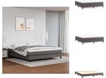 Vidaxl Letto A Molle Insacchettate Grigio 180X200 Cm In Pelle Finta - Letti & Strutture Letto