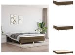 Vidaxl Letto A Molle Insacchettate In Tessuto Marrone Scuro 160X200 Cm - Letti E Strutture Letto