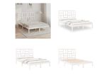Vidaxl Letto In Legno Massiccio Bianco 140X200 Cm - Struttura Letto - Letto - Struttura Letto In Legno