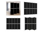 Vidaxl 5 Pezzi Schermo Nero 250X220 Cm Tessuto - Divisorio - Schermo - Divisorio - Parete Divisoria