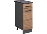 Vicco Mobiletto Base Per Cucina R-Line, 30 Cm , Pt Antracite, Quercia Dorata/Antracite