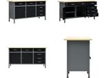 Vidaxl Banco Da Lavoro Nero 160 X 60 X 85 Cm In Acciaio - Banco Da Lavoro - Banchi Da Lavoro - Banchi Da Lavoro - Banchi Da Lavoro