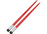 Vevor Denti Per Caricatori Frontali 125 Cm Capacità 2041 Kg, Fissaggio Rapido Dei Picchi Per Balle, Forche Per Balle Con Rivestimento Rosso, Con Dado Esagonale E Manicotto Per Pale, Trattori, Caricatori