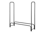 In And Outdoormatch Porta Legna In Metallo Paulo - Deposito Legna - 124 X 124 X 345 Cm - Nero - Acciaio