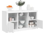 Vidaxl Credenza Con Luci Led Bianche 123X37X67 Cm