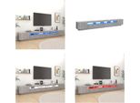 Mobile Tv Vidaxl Con Luci Led Grigio Cemento 300X35X40 Cm - Mobile Tv - Mobile Tv - Mobile Tv Con Luce Led - Mobile Tv Con Luci Led